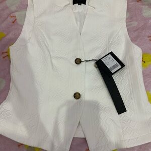 Elegant White Women's Vest